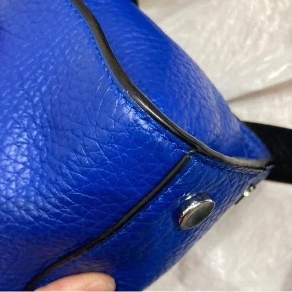 Michael kors blue and black leather Ingrid two way bag rare